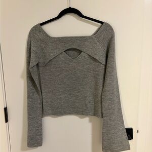 OAK + FORT Gray Women's Knit Sweater - ladies medium